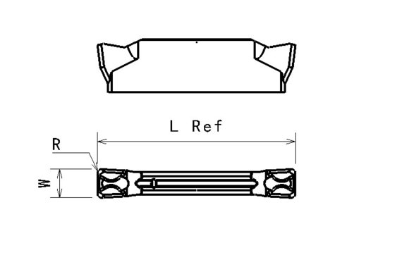 Worldia Carbide Cut Off Chèn Chèn tạo rãnh CNC cho gang