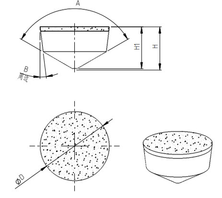 Chèn cắt Rcmx Pcd, chèn cacbua tròn cho nhôm